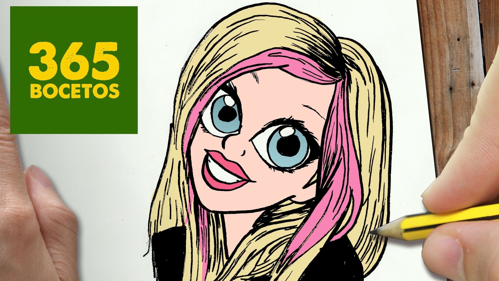 COMO DIBUJAR AVRIL LAVIGNE KAWAII PASO A PASO - Dibujos kawaii faciles - How to draw a Avril Lavigne
