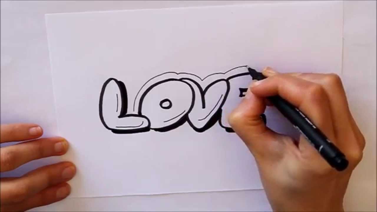 Cómo dibujar Love letras Dibuja Conmigo Dibujos de Amor
