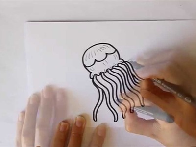 Cómo dibujar una Medusa Dibuja Conmigo Dibujos de Verano