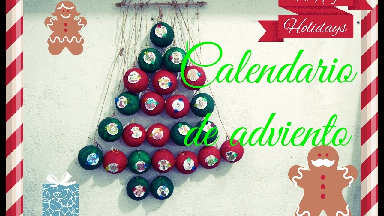 ❄️Diy calendario pino de adviento❄️
