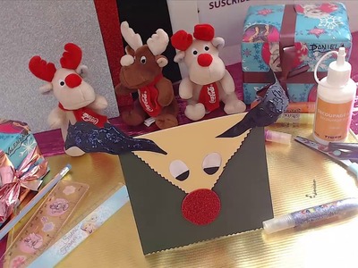 MANUALIDADES PARA NAVIDAD   TARJETA RENO RUDOLF