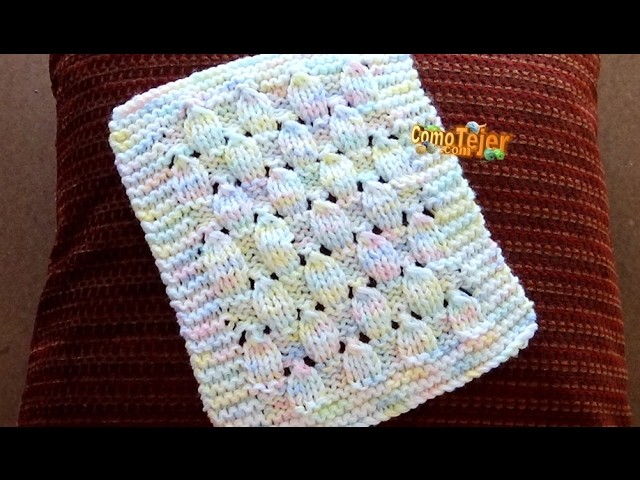 Cómo Tejer COLCHITA ARCO IRIS - How To Knit a Baby Blanket - 2 Agujas (416)