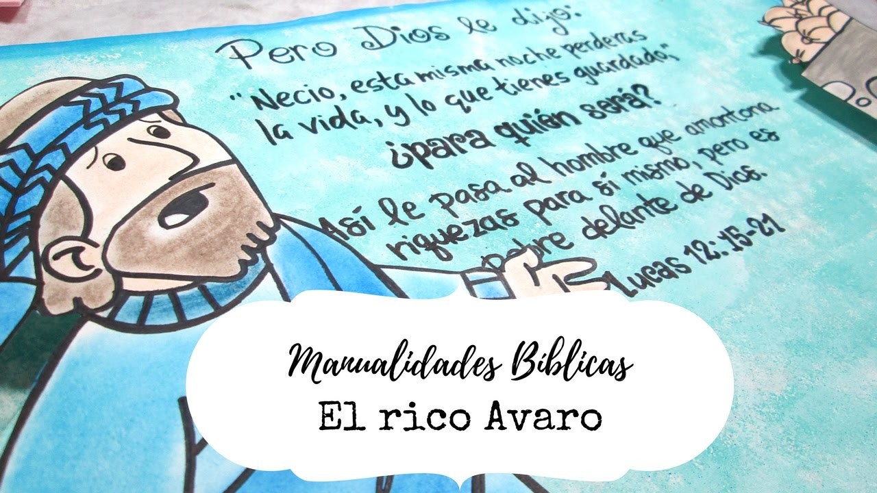 Manualidades bíblicas, El rico avaro.
