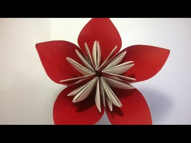 Origami Rosa de papel (Audio Español) - How to make an Origami Rose