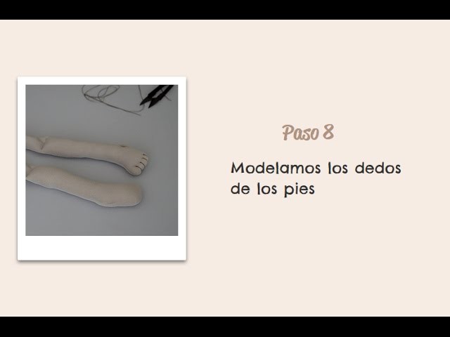 Paso 08  - Modelamos los dedos de los pies - Muñeca Angy Diy - handmade Dolls