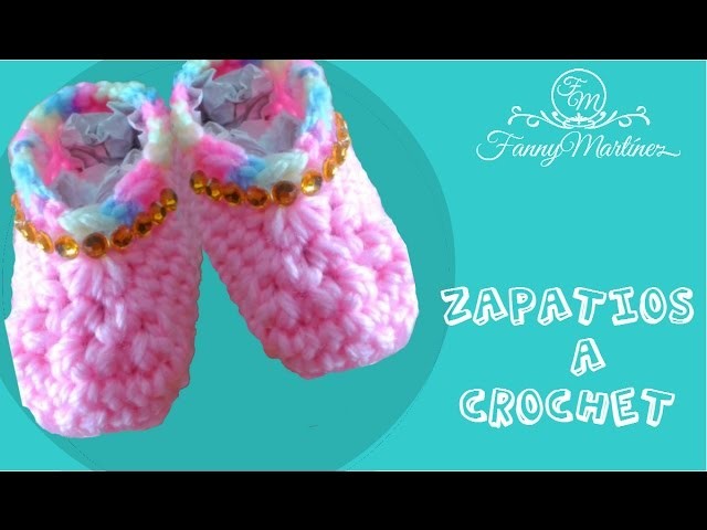 Plantilla zapatos a crochet.Ganchillo para bebe (base 0 a 3 meses) 1.2