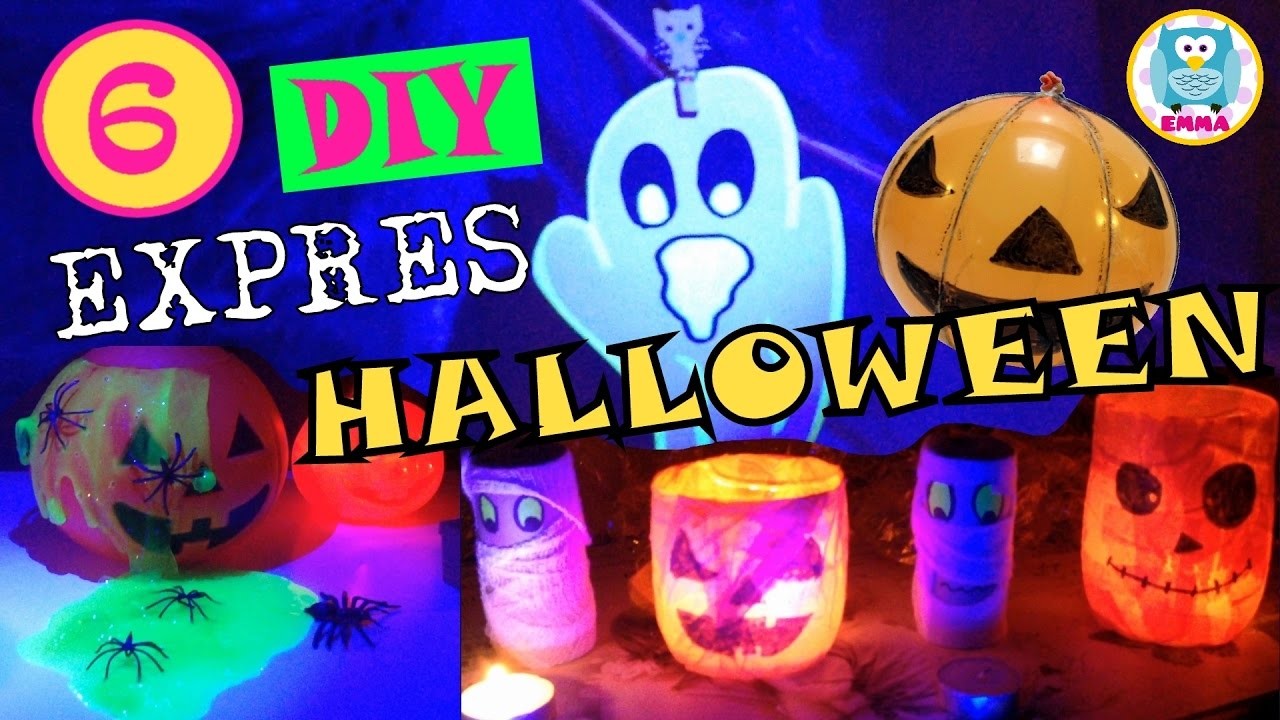 6 DIY HALLOWEEN EXPRES para NIÑOS Fácil y Rápido - Manualidades para Niños Halloween
