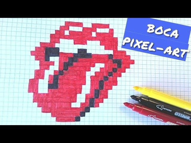 Como dibujar una BOCA - Draw handmade Pixel Art