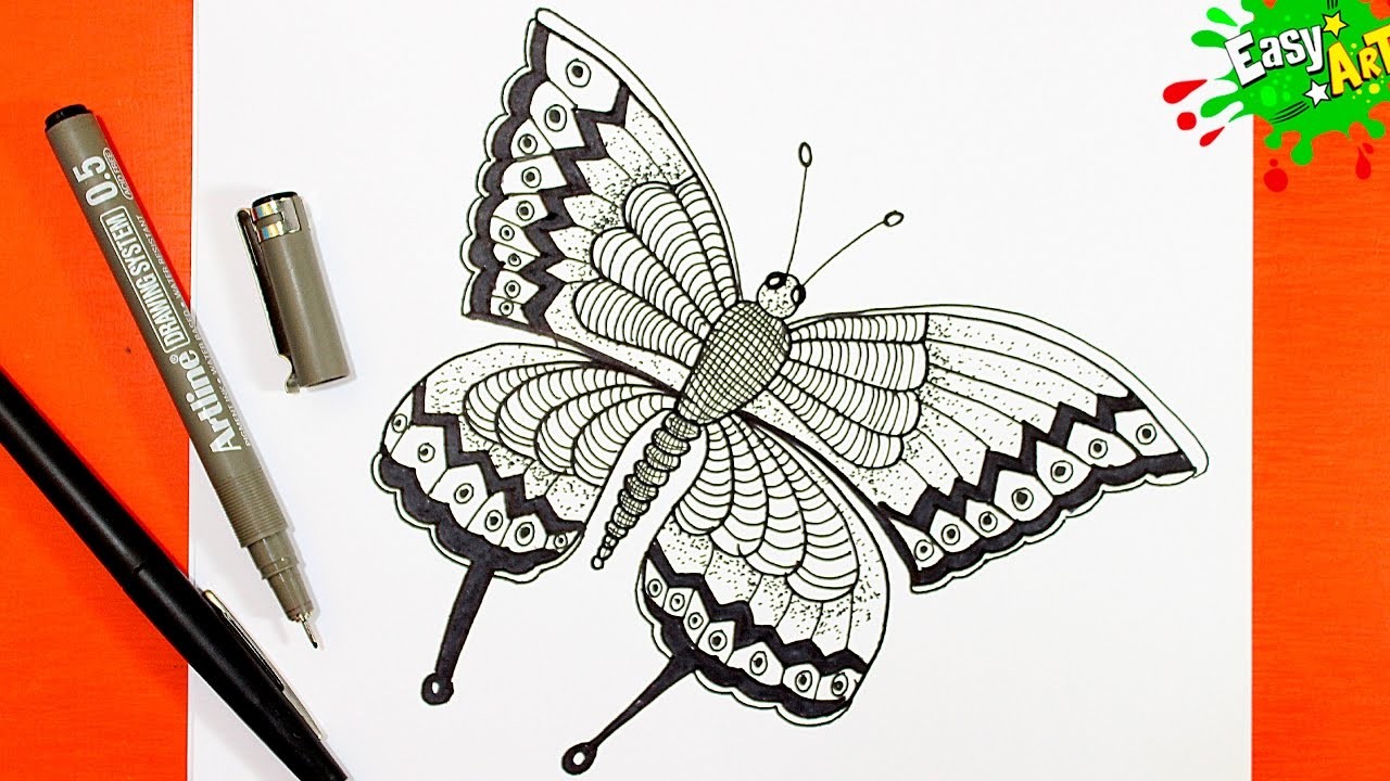 Como Dibujar una Mariposa │How to draw a butterfly │Dibujos