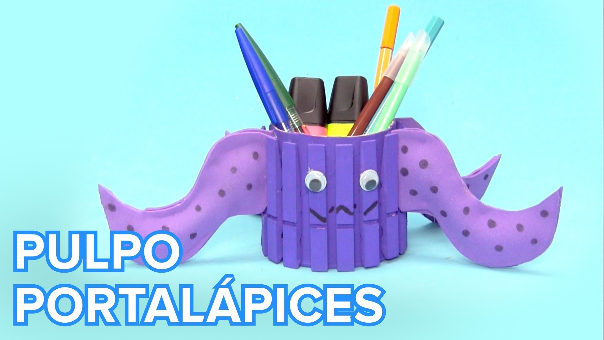Cómo hacer un pulpo portalápices paso a paso | Manualidades infantiles