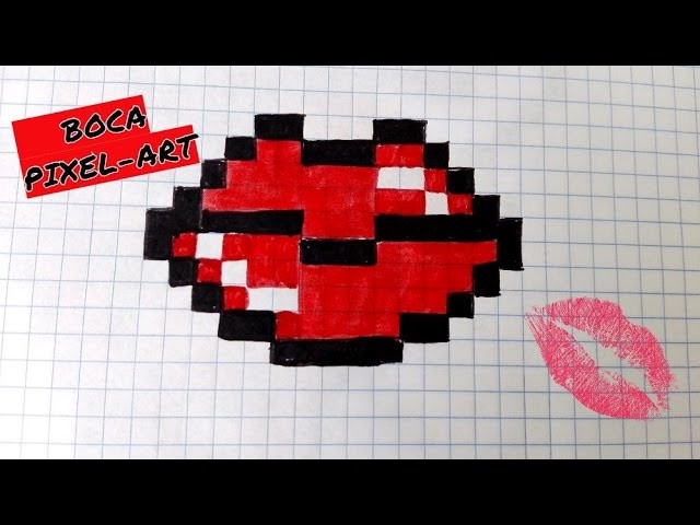 Draw Handmade Pixel Art- Como dibujar unos LABIOS
