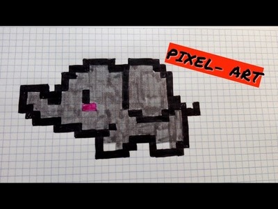 Draw Handmade Pixel Art- Como dibujar un ELEFANTE