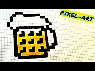 Draw Handmade Pixel Art- Como dibujar JARRA CERVEZA