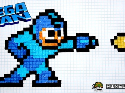Handmade Pixel Art Megaman | Speed Art | Como dibujar a megaman | TheNocs