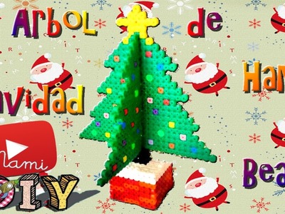 Arbol de navidad 3D con Hama beads