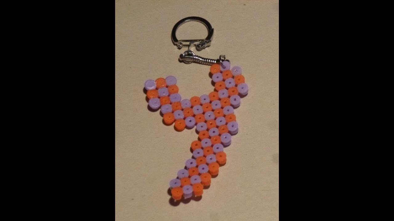 Como hacer un llavero de hama beads LETRA Y