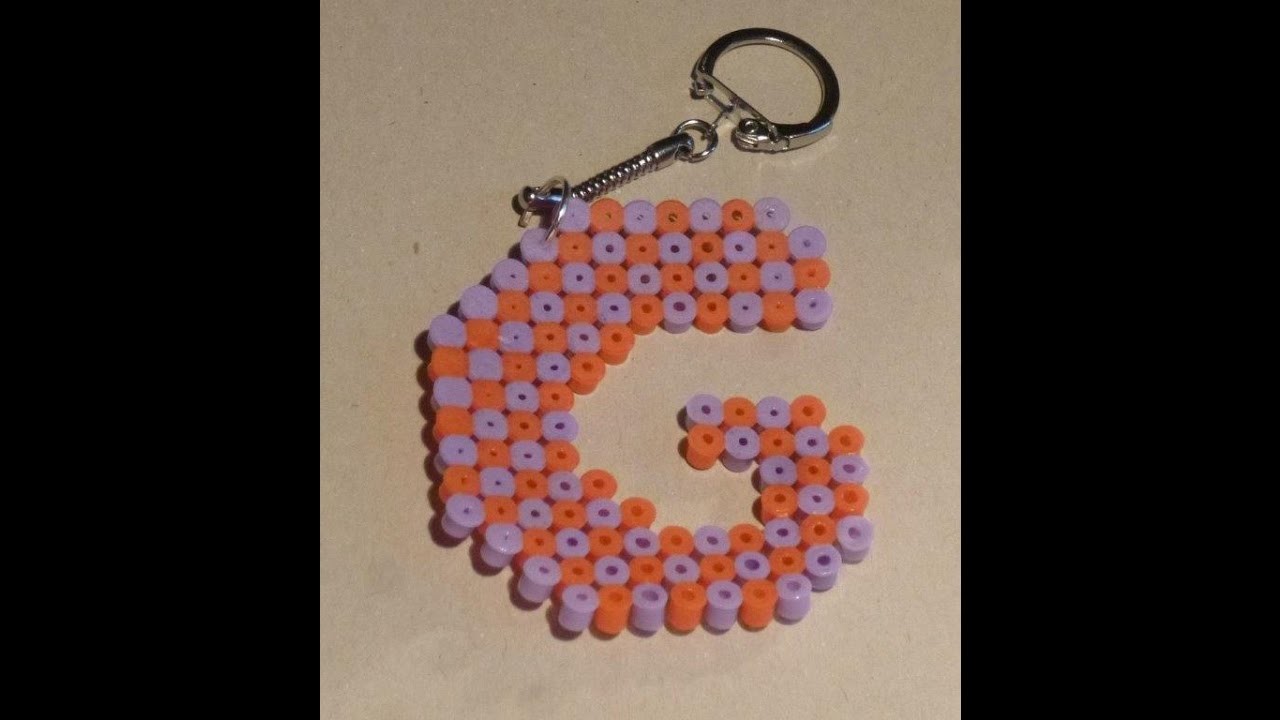 Como hacer un llavero de hama beads con la letra " G "