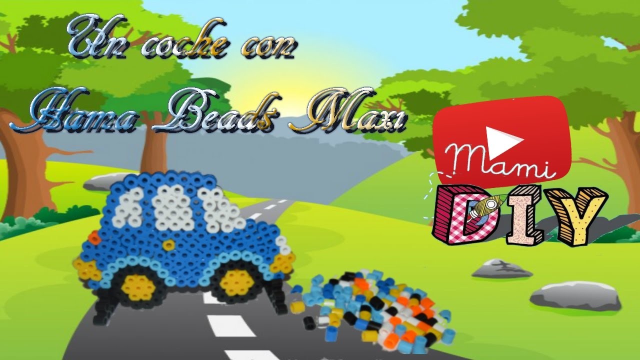 Un coche con Hama Beads Maxi - my first hama maxi beads car kit