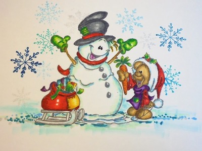 Coloreando dibujo de Navidad 2.