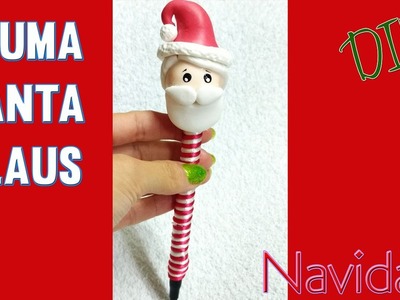 DIY Navidad Santa Claus pluma decorada porcelana fria foami moldeable