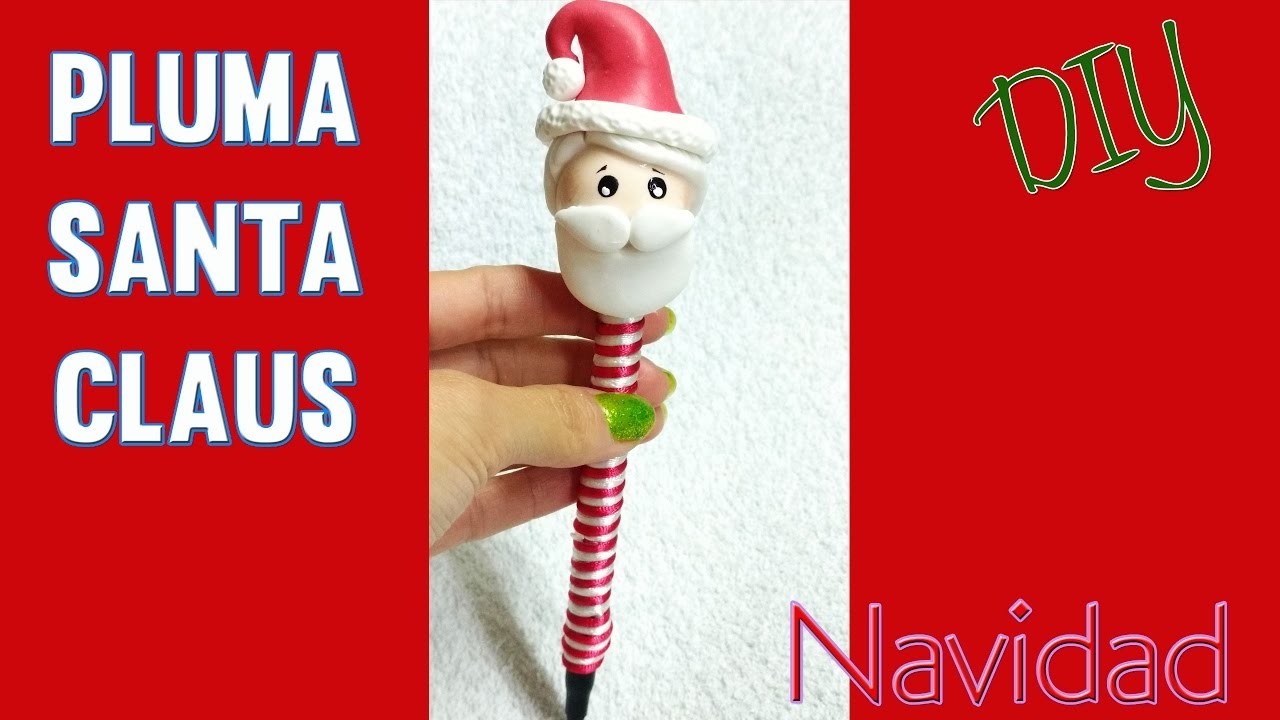 DIY Navidad Santa Claus pluma decorada porcelana fria foami moldeable