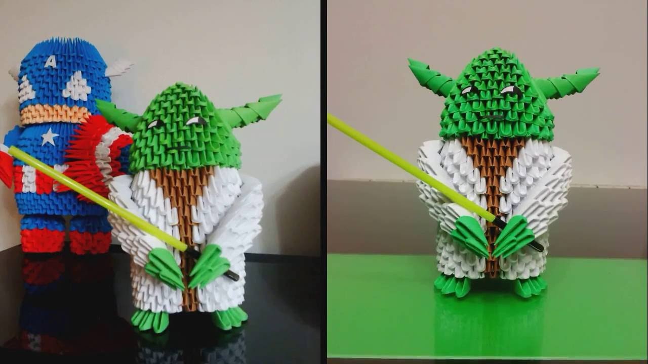 3D Origami Jedi Master. Star Wars