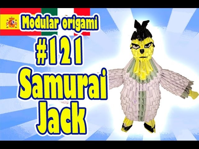 3D Origami modular #121 Samurai Jack