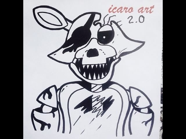 Como Dibujar a Foxy de Five Nights At Freddy's | Versión Larga