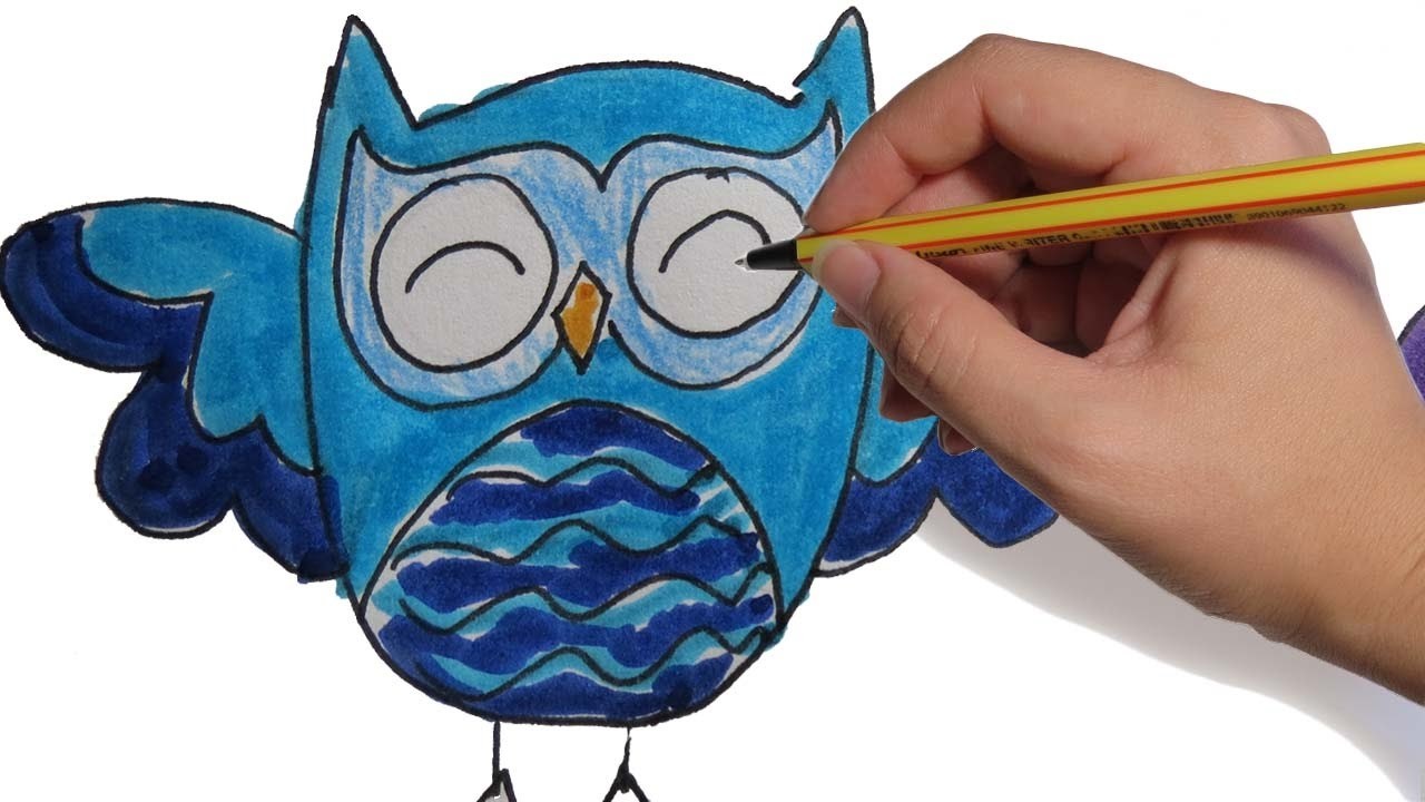 COMO DIBUJAR BUHOS: facil paso a paso