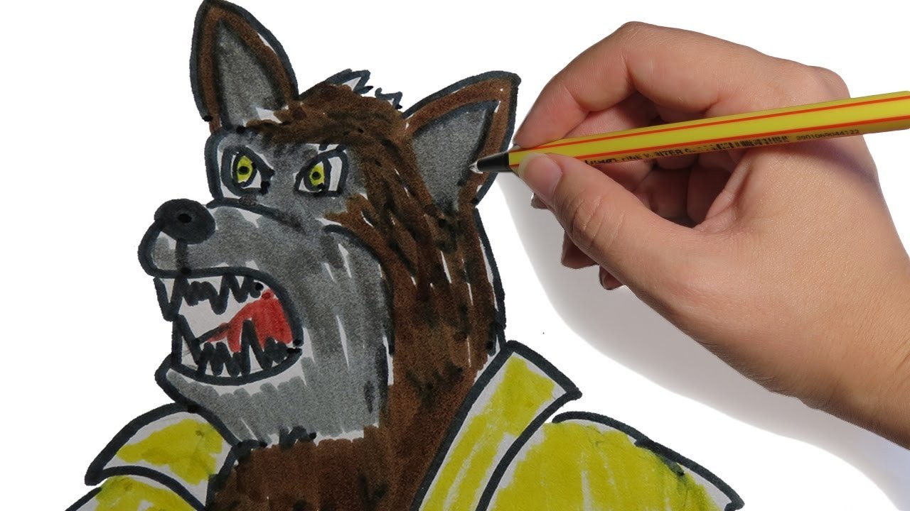 COMO DIBUJAR UN HOMBRE LOBO: facil para halloween paso a paso