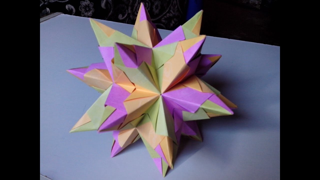 Como hacer modulo bascetta (estrella) -origami