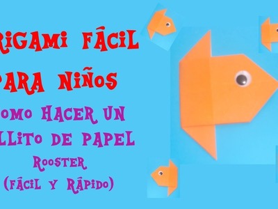 COMO HACER UN PEZ DE PAPEL - ORIGAMI PEZ- FISH-  ORIGAMI FACIL PARA NIÑOS -ANIMALES DE ORIGAMI