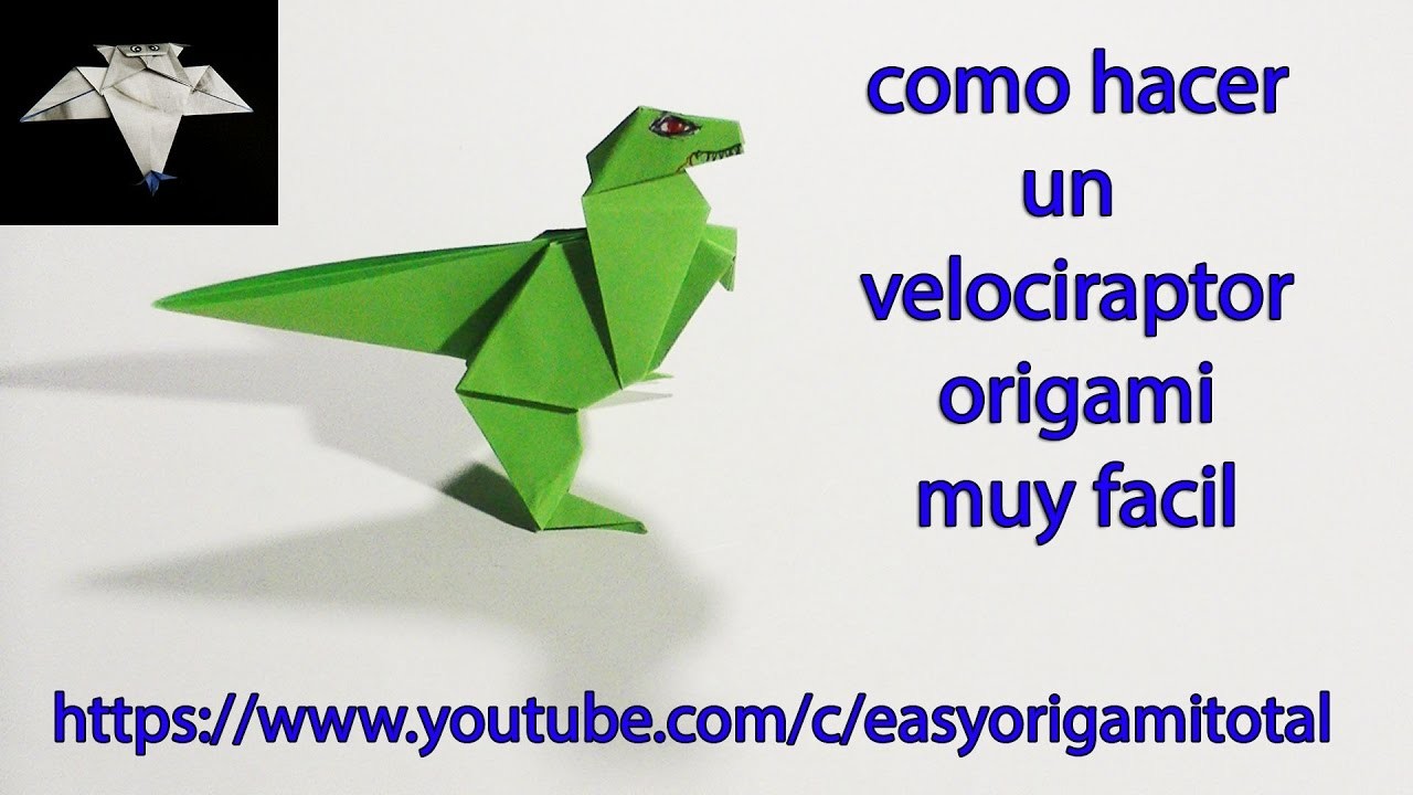 Como hacer un velociraptor origami muy facil