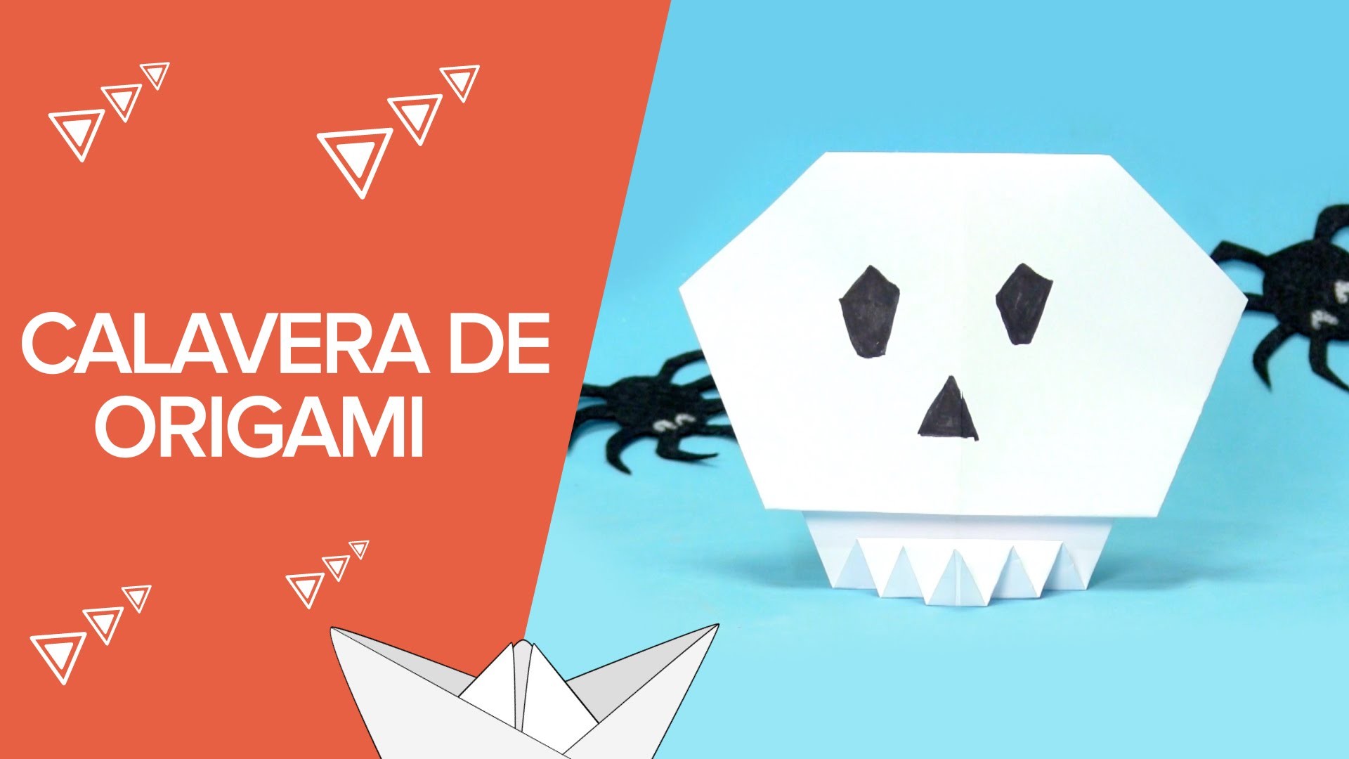 Cómo hacer una calavera de Halloween paso a paso | Origami para niños