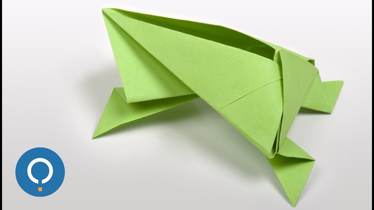 Cómo hacer una RANA de PAPEL - Origami ANIMALES