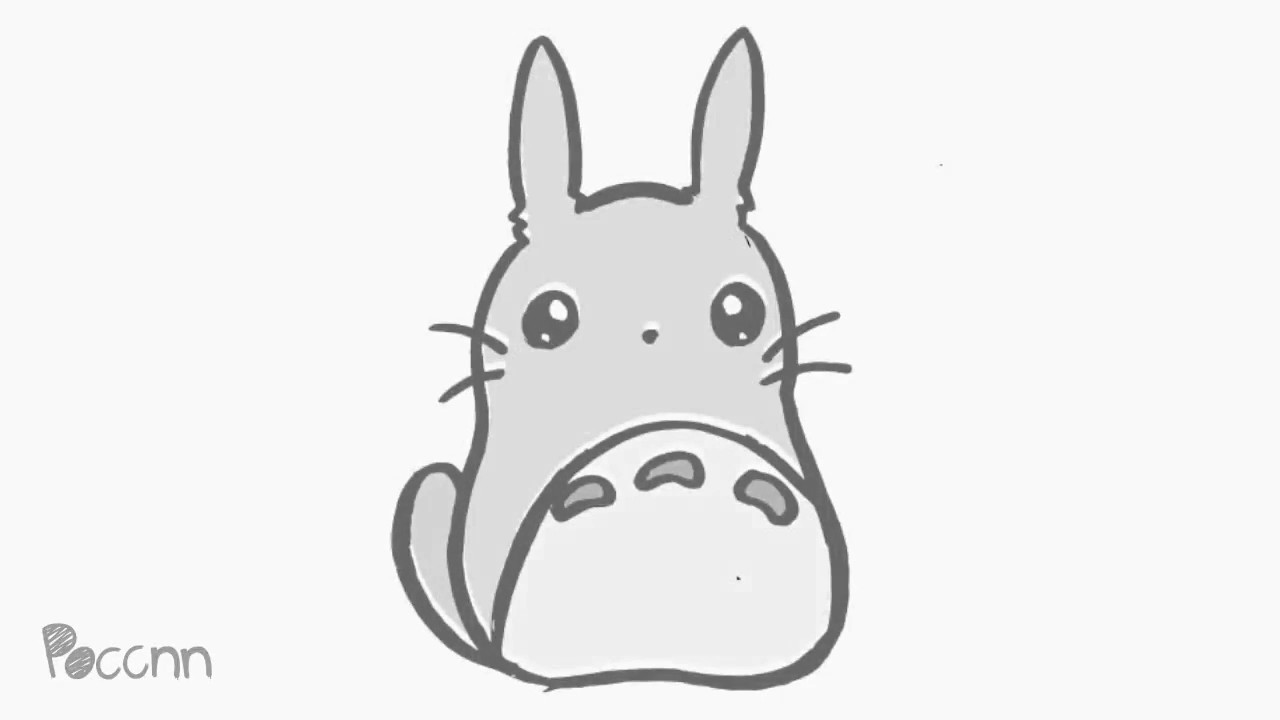 Cómo dibujar a Totoro Kawaii