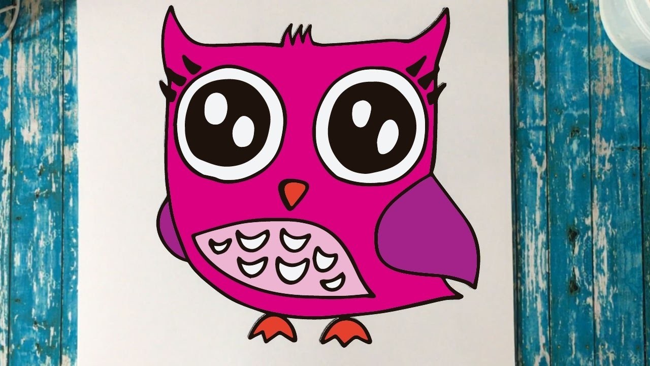 Cómo Dibujar un Búho Kawaii Paso a Paso (Fácil y Rápido) | How to Draw an Owl