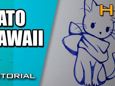 Cómo Dibujar un Gato Kawaii Paso a Paso - Dibujo de un Gatito Fácil