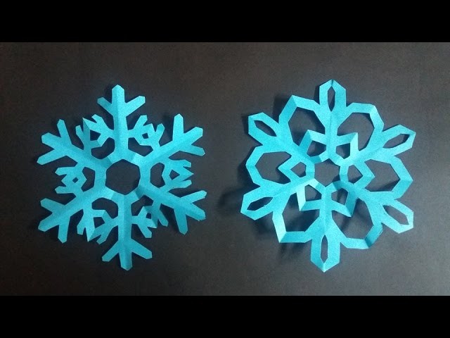 Como hacer Copos de nieve de papel (2 parte) - Paper snowflakes Origami(Tutorial)