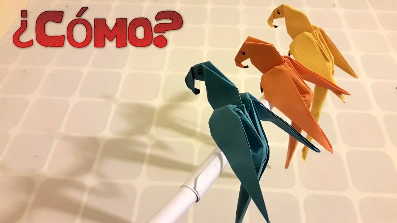 Cómo hacer origami 3d loro (macaw parrot)
