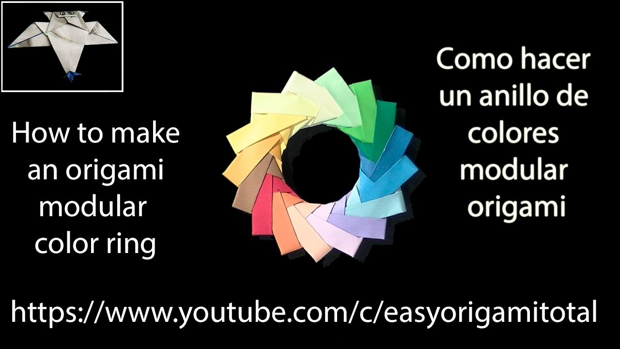 Como hacer un anillo de colores modular origami modular color ring