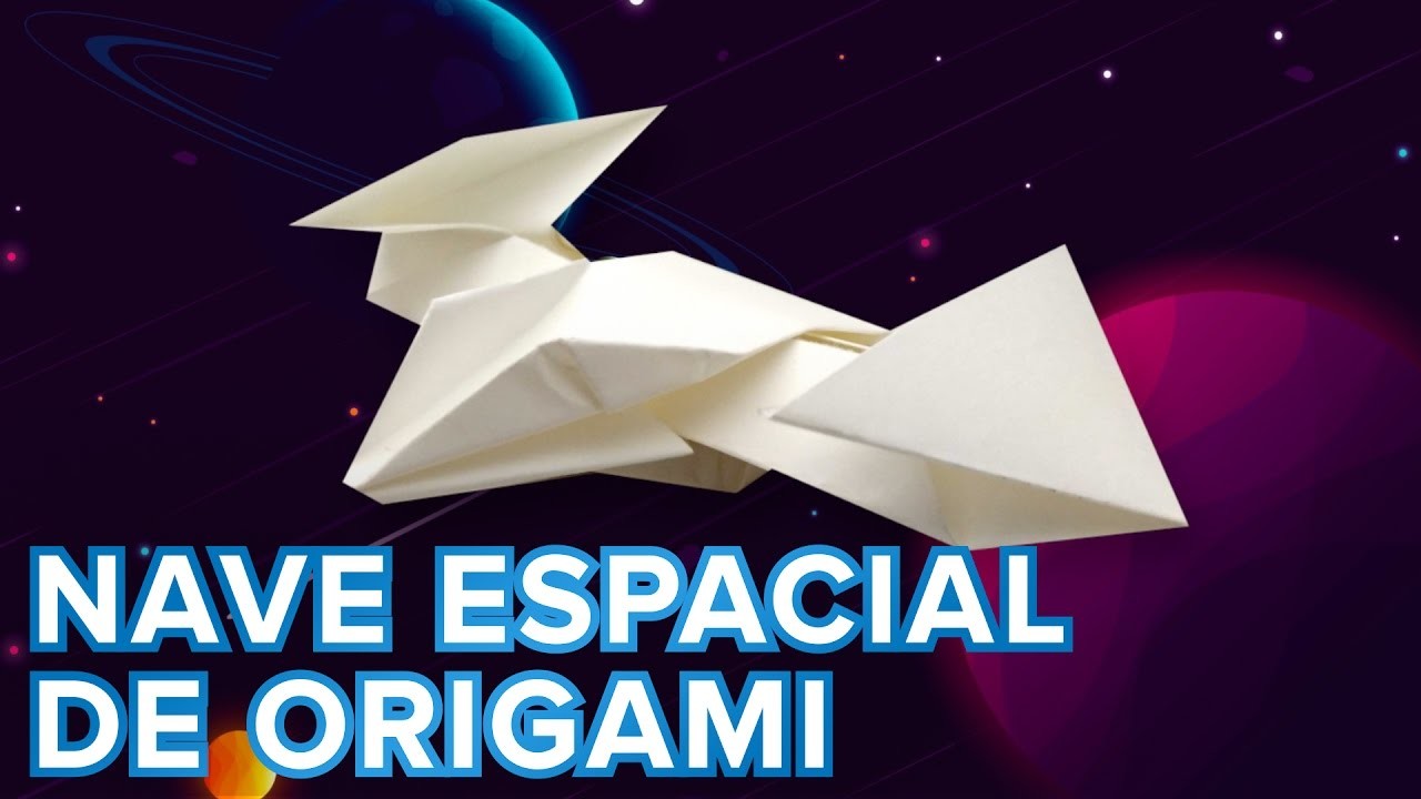 Nave espacial de papel. Origami para niños
