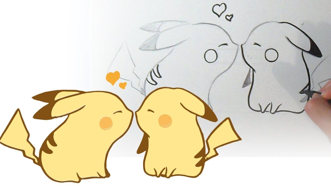 Para Celular Como Dibujar Pikachu Kiss Kawaii