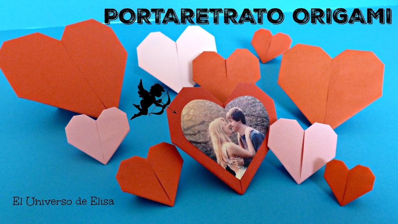 Regalo express para San Valentín, Portafotos  Corazón de Origami, Idea de Regalos para San Valentín