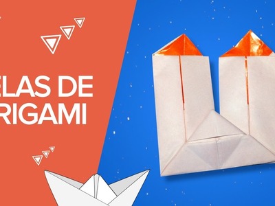 Velas de papel | Origami de Navidad para niños