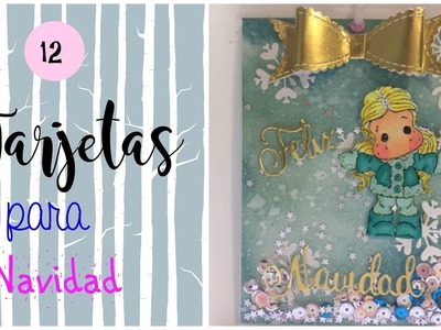 12 days of Christmas card.12 Tarjetas para Navidad #10