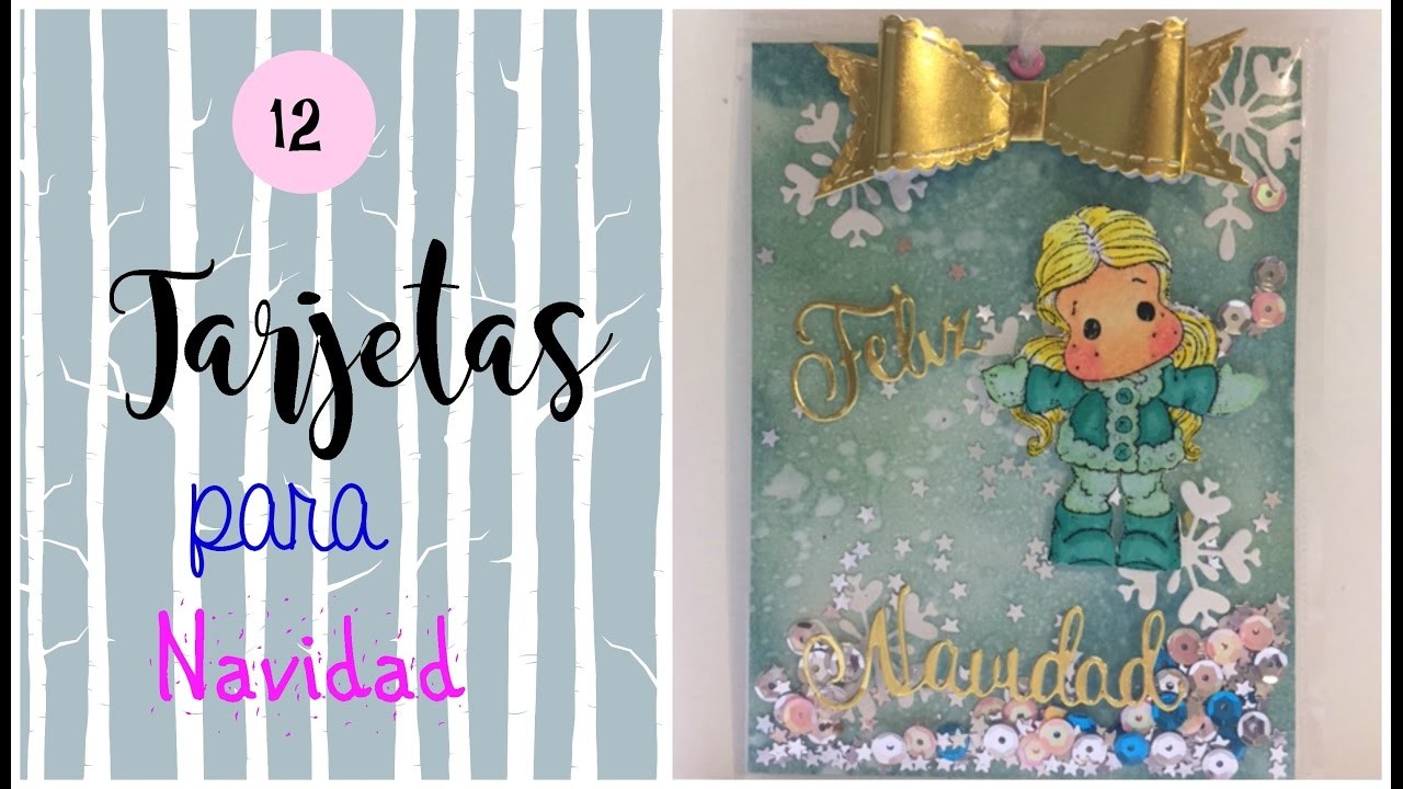 12 days of Christmas card.12 Tarjetas para Navidad #10