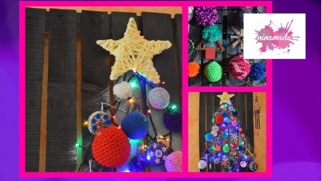 DIY.#4.Árbol de Navidad con Palet. Sapin de Noël avec Palette.Christmas tree with Pallet.