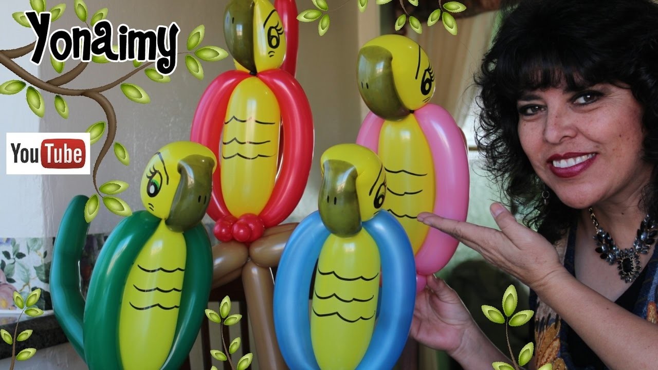 COMO HACER UN COTORRITO CON GLOBOS.- HOW TO MAKE A PARROT BALLOON .