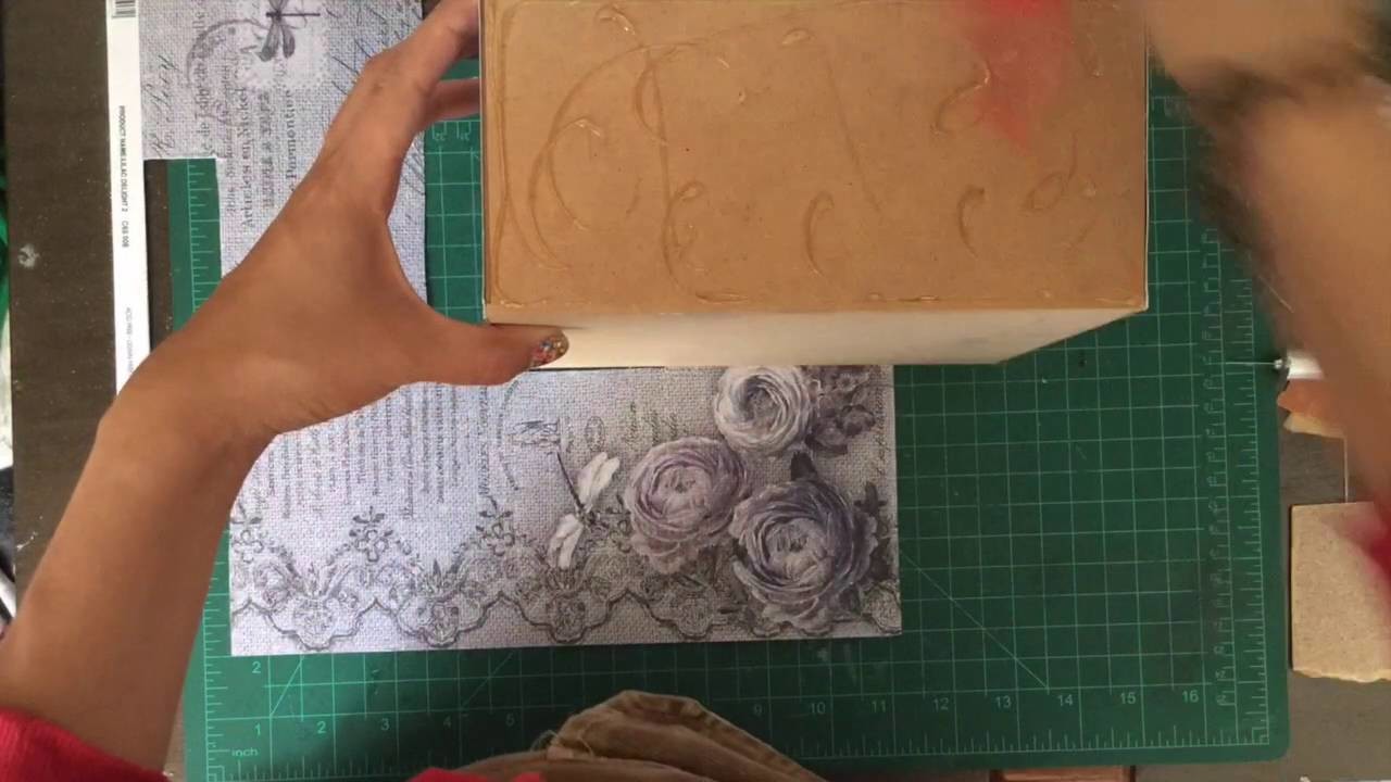 Como hacer una caja decorada con hojas de scrapbook + Lanzamiento